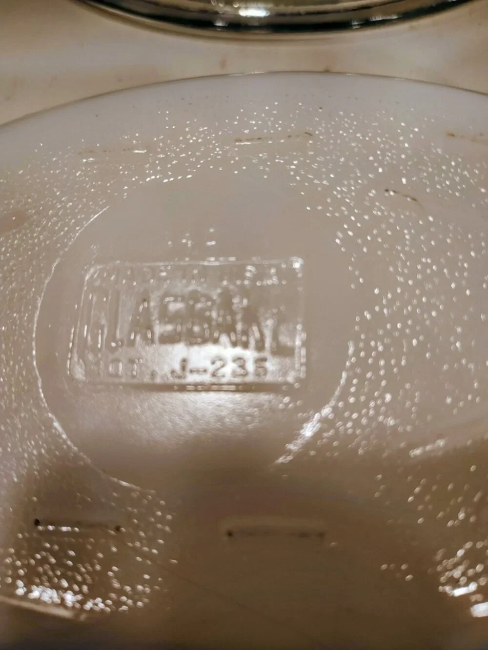 Vintage Glasbake Casserole Dish w/ Lid, 1 QT, Milk Glass